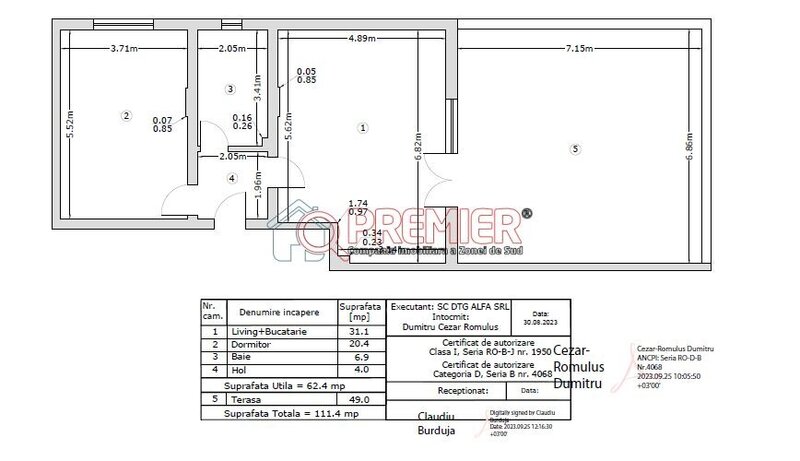 Metrou Dimitrie Leonida apartament 2 camere cu terasa